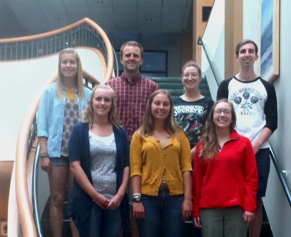 Top row L to R: Kaitlyn Emelander; Dan Myers, Hailee Pavisich; Andrew Pyman  Bottom row L to R:  Katie Knapp; Kim Oldenborg; Emma Rice